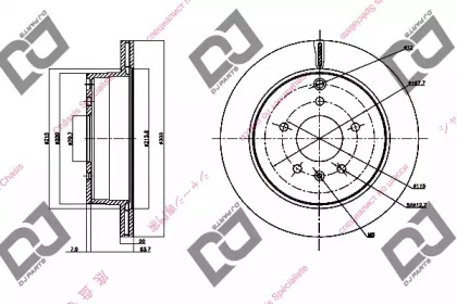 Тормозной диск DJ PARTS BD1394